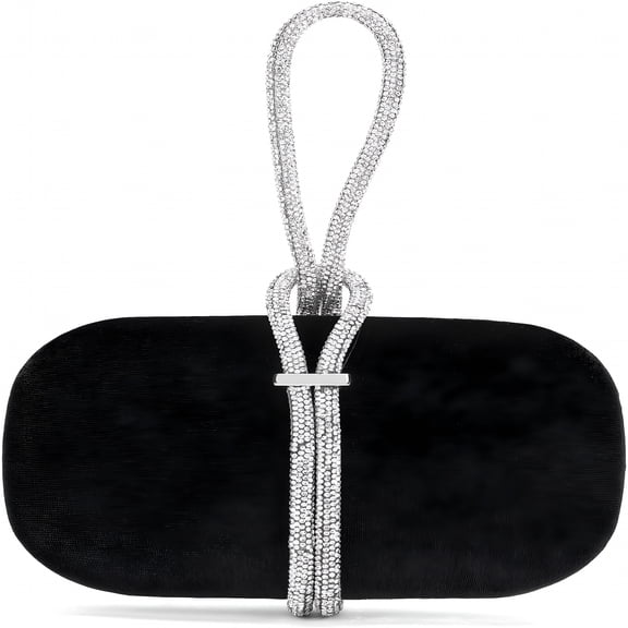 GASTROPOD 2026 New Women'S Rhinestones Evening Handbag Crystal Velvet Clutch Bridal Purse for Wedding Prom Night Out Party