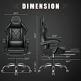 Homall High Back Gaming Massage Chair with Footrest, Computer Racing