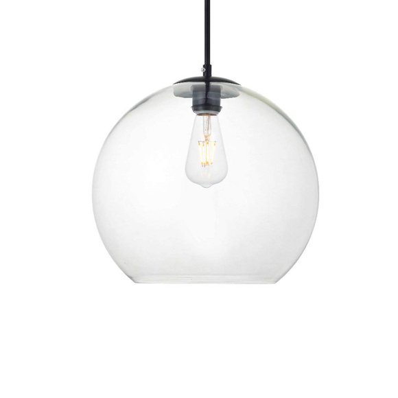 Lámpara Colgante Living District Baxter 35 cm Negro Transparente 110V