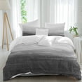 thumbnail image 2 of Grey Ombre Bedding 3 Piece Duvet Cover Set Twin Size, Modern Abstract Art Ocean Oil Painting Soft Microfiber Comforter Cover with Zipper Closure & Pillowcases, Wrinkle & FadeResistant Quilt Cover, 2 of 9