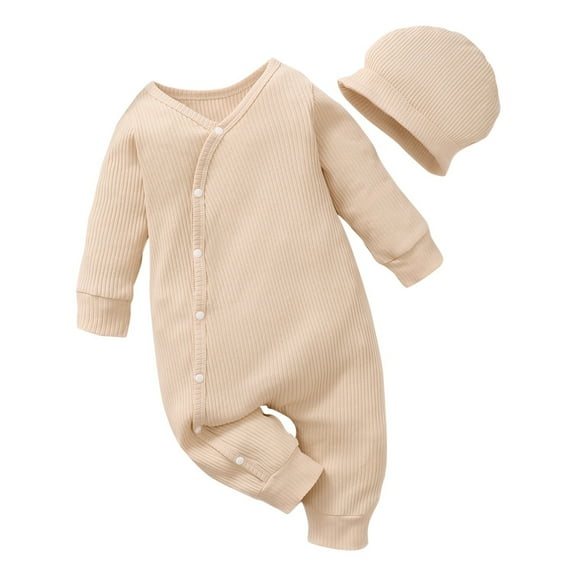 Sngxgn Babies' Cotton Long-Sleeve Bodysuit(Beige,90)