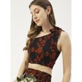 thumbnail image 4 of Moomaya Womens Coord Set, Viscose Rayon 2 Pcs Set Crop Top with Palazzo, Resort Wear, 4 of 8