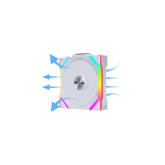 Lian Li 12RSL1W1W Wireless 120mm ARGB Case Fan Reverse Blade Single White