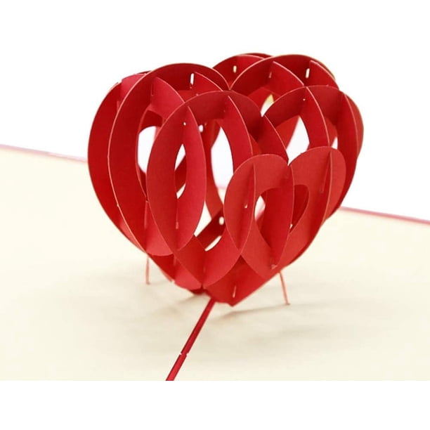 Tarjeta emergente 3D hecha a mano del día de San Valentín con sobres, tarjeta de boda, tarjetas de acción de gracias, tarjetas de felicitación, tarjeta de cumpleaños, acción de gracias Xemadio WRJM-468