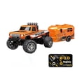 thumbnail image 2 of Monster Truck Remote Control, Rc Truck and Trailer, Remote Control Light, Light Bar for Truck, toy Monster Trucks, 1:64 Scale, Die Cast Metal, Orange, Mini Remote Control Car,, 2 of 9