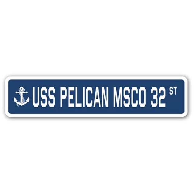 SignMission SSN-Pelican Msco 32 4 x 18 Po A-16 Panneau de Signalisation - USS Pelican Msco 32
