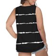 thumbnail image 4 of USSUMA Womens Tops Dressy Casual Summer Sleeveless Striped Color Block Shirts for Women Trendy Plus Size Flowy Tank Tops V Neck T-Shirts Blouses for Women Plus Tunic, 4 of 6