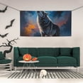 thumbnail image 2 of Picia Lonely Night Sky Wolf Pattern Party Banner, Festive Decoration, Holiday Banner, Celebration Decor, Event Banner, Reusable Party Banner-Small, 2 of 8