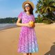 thumbnail image 4 of Disketp Fun Rainbow para Vestido de Manga Corta para Mujeres, Vestidos de Verano para Mujeres, Casual y Holgado para la Playa, 4 of 6