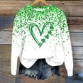 thumbnail image 2 of St. Patrick's Day Sweatshirts for Women Long Sleeve Crewneck Irish Sweatshirts Irish Clover Shirts for Women Green Shirts for Women Irish Gift Casual Loose Long Sleeve Fit Tops(Green,S), 2 of 5