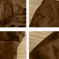 thumbnail image 5 of Cargo Shorts for Men Outdoor Chino Durable Hiking Shorts Summer Stretch Waist Knee Length Short with Pockets Camel S, 5 of 6