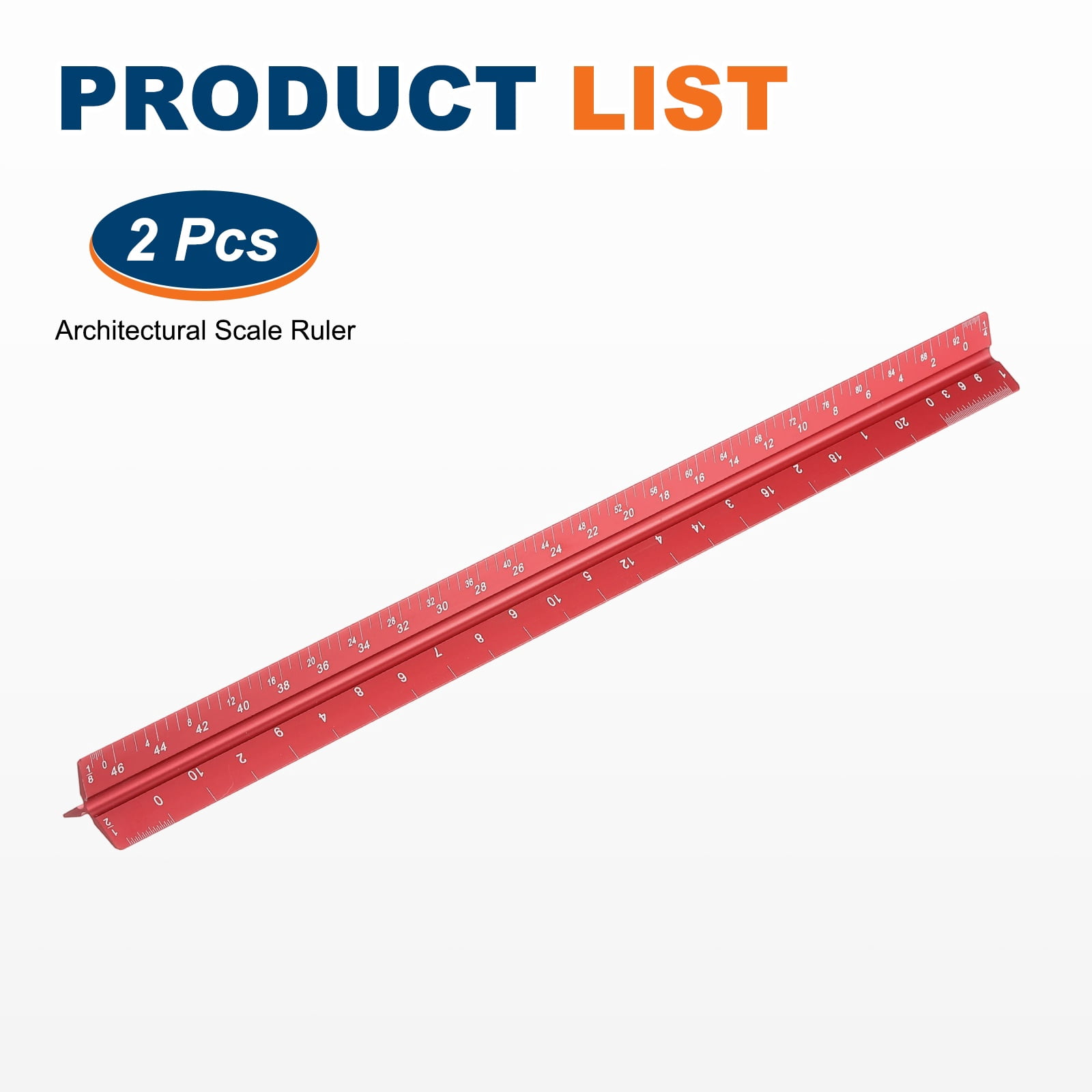Uxcell Architectural Scale Ruler 7 Inch Metric Aluminum Alloy Triangular Drafting Ruler, Blue