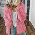 thumbnail image 2 of LYXSSBYX Women Long Sleeve Shacket Jacket Hot Sale Clearance Fashion Women Casual Hooded Plush Warm Jackets Zipper Cardigan Tops Coat, 2 of 6