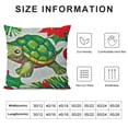 thumbnail image 5 of YINGXI  Throw Pillow Cover Christmas&nbsp;Turtle with Seasons Greetings Cotton Linen Cushion Cover Square  20x20in, 5 of 5