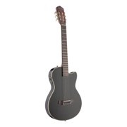 Angel Lopez 4/4 Cutaway Electric Classical Guitar Solid Body, Black