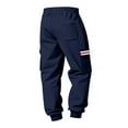 thumbnail image 3 of Ceisia Men Solid Color Loose Casual Pants Elastic Waist Drawstring Sports Gift Work Trousers, 3 of 9