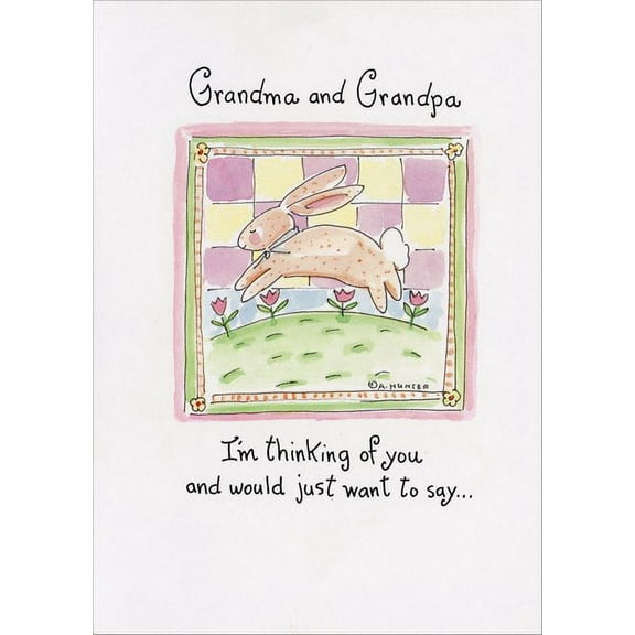 Recycled Paper Greetings Hopping Bunny Easter Card