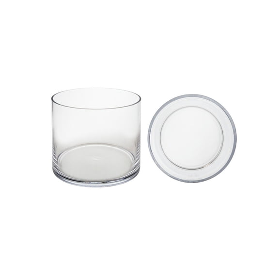 7" x 6" Cylinder Glass Vase - 1 Piece, Clear Durable and Versatile