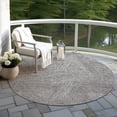 thumbnail image 6 of Addison Rugs Chantille Indoor/Outdoor Transitional Lines Gray Washable Round Rug, 8' x 8', 6 of 6