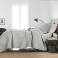 thumbnail image 4 of Light Grey Twin Size Quilt Bedding Set with 1 Pillow Sham, Lightweight Soft Bedspread Coverlet, Thin Comforter Bed Cover for All Season, 2 Pieces, 68x90 inches, 4 of 6