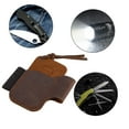 Handmade Leather Sheath Folding Knife Flashlight Holder Tool Brown