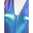 thumbnail image 5 of iixpin Womens 70s 80s Jumpsuit Shiny Sequins Disco Bell Bottom Bodysuits Singer Performance Dance Outfits Blue L, 5 of 7