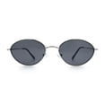 thumbnail image 5 of Trendy Hustler Snug Oval Hipster Metal Rim Sunglasses Silver - Black, 5 of 8
