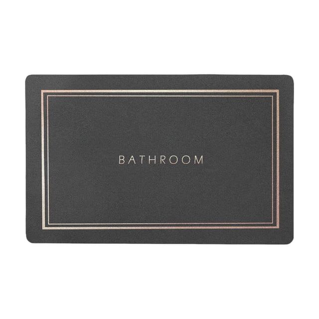 Alfombrilla de baño Alfombra de baño absorbente de agua, Alfombra de cocina Alfombrilla de puerta delantera, Alfombrilla de piso de secado rápido para Gris Oscuro Pequeño Gloria Alfombra de baño