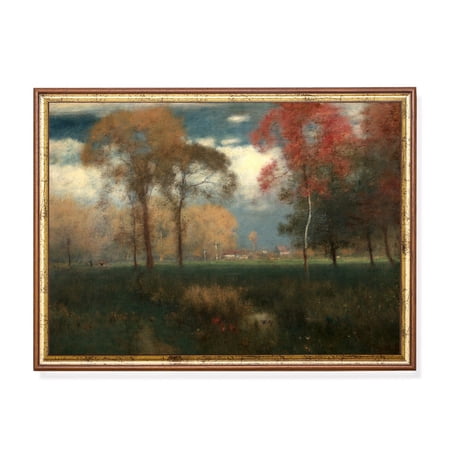 Vintage Autumn Landscape Moody Farmhouse Rustic Landscape Farmhouse Country Nature Wall Decor Classic Style Unframed Paper Print