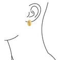thumbnail image 3 of Bling Jewelry Womens Grooved Twist Shrimp Half Hoop Dome Clip On Earrings Gold, 3 of 5