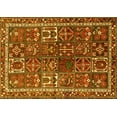 thumbnail image 1 of Ahgly Company Machine Washable Indoor Rectangle Persian Yellow Traditional Area Rugs, 2' x 4', 1 of 4