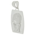 thumbnail image 2 of 14k Gold White Rhodium, Boy Prayer Religious Pendant Charm 14mm with 16" Dainty Neck Chain, 2 of 7