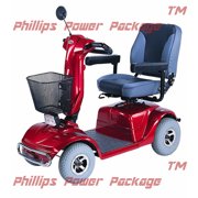 CTM - HS-740 - Full Size Heavy Duty Road Class Scooter - 4-Wheel - Burgundy