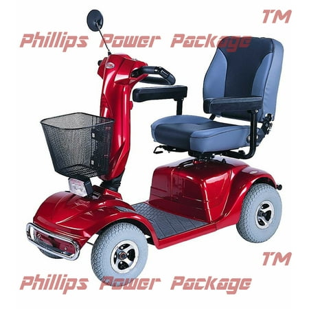 CTM - HS-740 - Full Size Heavy Duty Road Class Scooter - 4-Wheel - Burgundy