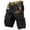 Black, variant on Distressed Wash Cargo Shorts with Multiple Pockets and Relaxed Fit, Awesome For Weekend Errands Backyard Projects Or Casual Outings Army Green L