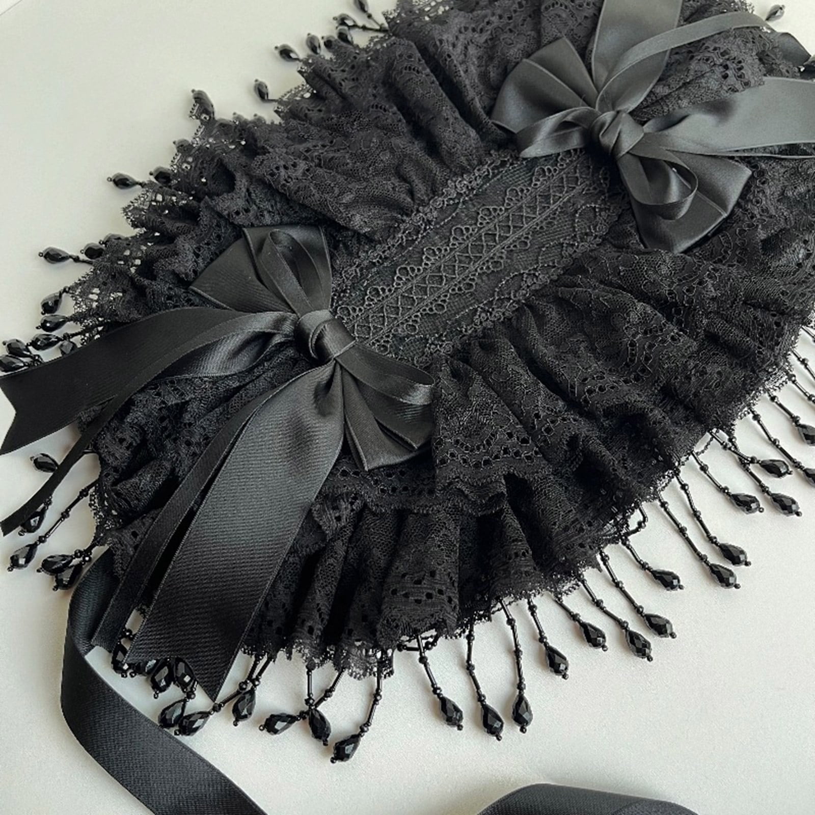Victorian Theme Bonnet Hat With Lace Bowknot And Adjustable Ribbon Tie For Women Fashion Headwear for Event Wear