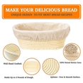 thumbnail image 3 of 6pcs Banneton Proofing Bread Basket With Removable Liner And Scraper For Baking Tools, 3 of 5
