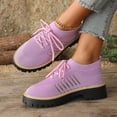 thumbnail image 4 of Rokment Womens Mesh Slip on Socks Oxfords Breathable Fashionable Platform Chunky Lug Sole Mid Heel High Top Fashion Sneakers Walking Dress Shoes E Size 6, 4 of 9