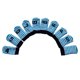 thumbnail image 1 of 10x Golf Irons Headgear Sock Sleeve Protector Wedge Iron Cover Número Bordado - Azul 10x5cm Sunnimix Cubierta de la cabeza del club de golf, 1 of 7