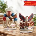 thumbnail image 4 of AZXY 4th of July Decorations, Patriotic USA Eagle 2D Acrylic Tabletop Ornament, Independence Day Crescent Moon Sunflower Sign, Red White Blue Freestanding Decor, Holiday Party Centerpiece for Home, 4 of 8
