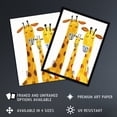 thumbnail image 2 of Artery8 Giraffe Family Simple Bright Watercolour Folk Art Kids Bedroom Nursery Art Print Framed Poster Wall Decor 12x16 inch, 2 of 3
