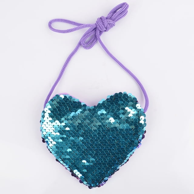 Mignon Femmes Filles Mermaid Porte-Monnaie à Paillettes Mini Sac Messager Sacs à Main