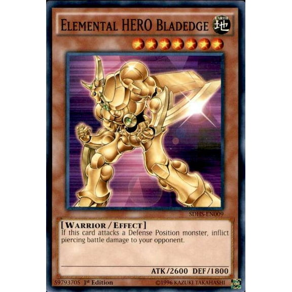 YuGiOh HERO Strike Structure Deck Common Elemental HERO Bladedge SDHS-EN009