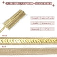 thumbnail image 2 of 0.5 Inch x 10 Yards Sequin Ribbon Trim Strip for Crafts Embellishments, Gold Tone, 2 of 7