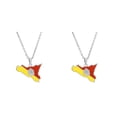 thumbnail image 1 of Transemion Gift Idea Pendant Necklace Unique Suitable For All Ages Gold Statement Steel color 2Set, 1 of 6
