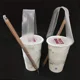 thumbnail image 5 of 300 piezas/lote de bolsas de plástico desechables con forma de T, transparentes, para embalaje de una sola taza, para leche, té, café, bebidas, suministros para fiestas, 5 of 5