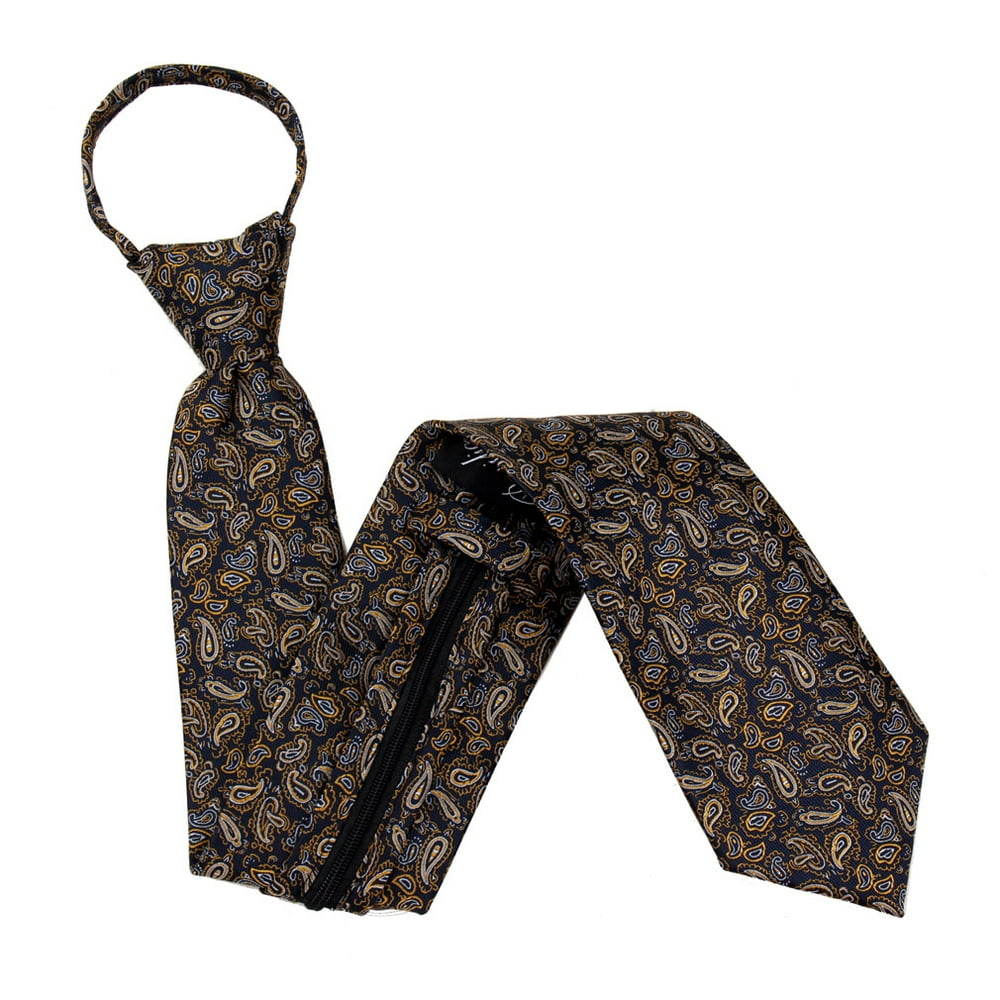 Buyyourties Mens Gray and Black Zipper Ties Pre Made Ties Walmart