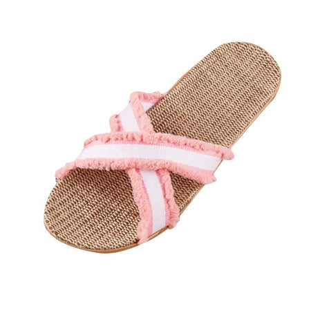 

Slip On Sandals For Women Slippers Fashion Ladies Breathable Bohemia Beach Slip On Flats Casual Shoe