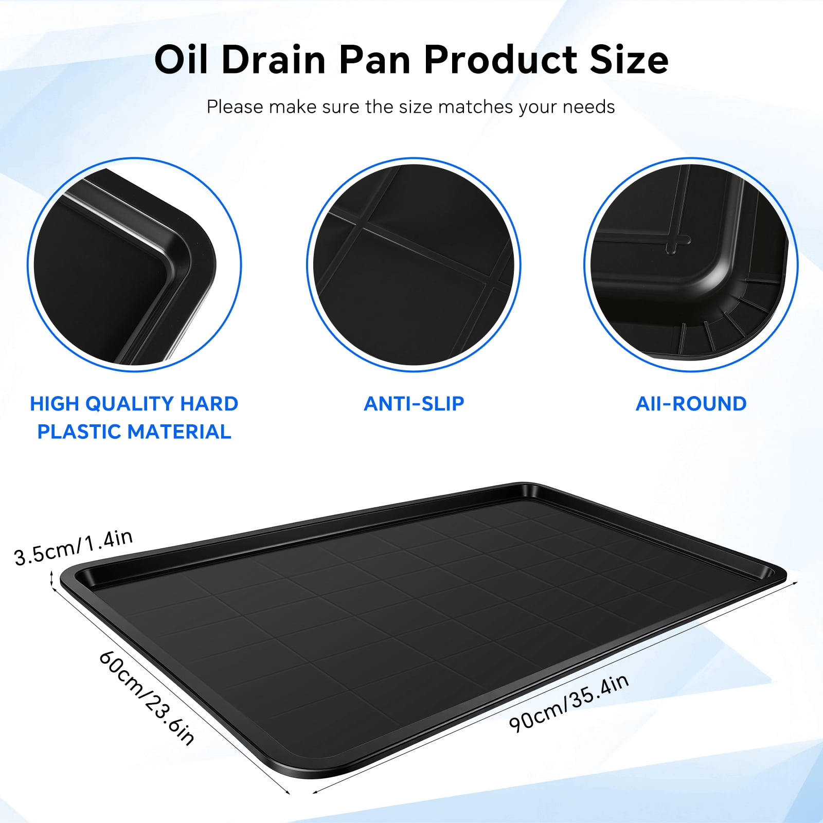 4PCS Dog Crate Pan Pet Cage Tray Black Dog Feces Pan Dog Crate Replacement Pan Pet Cage Bottom Tray Plastic Fecal Tray Large Dog Cage Tray for Pet Cat Rabbit Cage Cleaning Tray