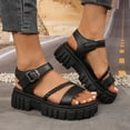 thumbnail image 6 of Qingpeng Womens Casual Summer Platform Sandals Textured Lug Outsole Adjustable Buckle Shoes for Comfortable Resort Wear, 6 of 9
